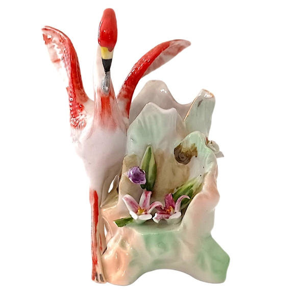Vtg Flamingo MINI Vase Planter Japan Porcelain Succulent Air Plants Kitschy READ - Picture 12 of 16